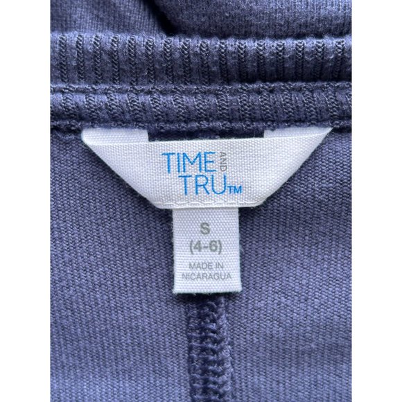 Time and Tru Women's Long Sleeve Super Soft Sweater Tunic in Blue - Sz S - Picture 3 of 5